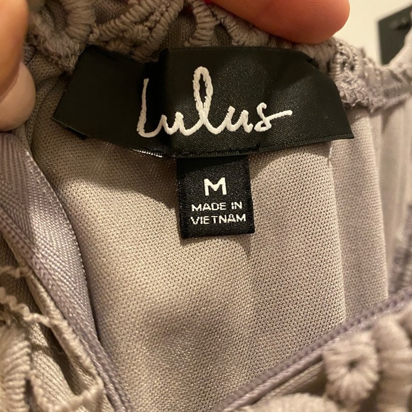 Lulus gray lace backless dress with tags - Picture 2 of 3